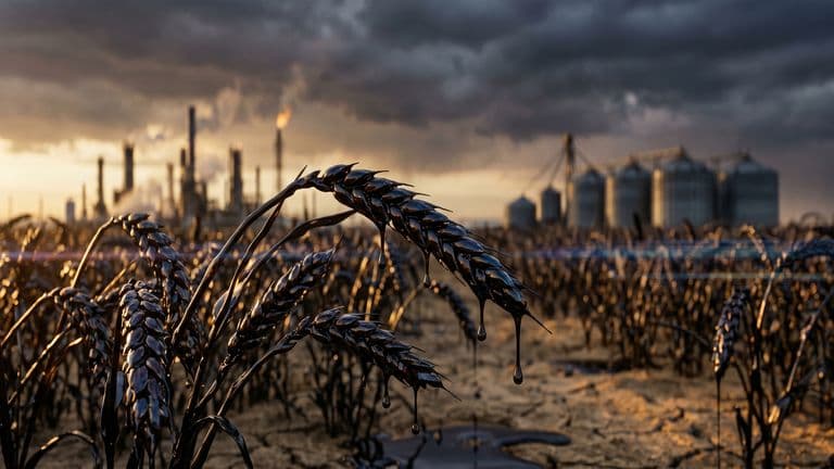 IA: Campo de trigo hecho de petróleo